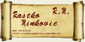 Rastko Minković vizit kartica